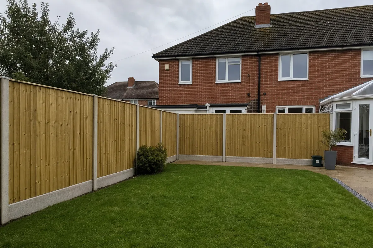 Garden fencing at a Leicester residential property